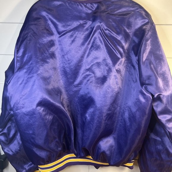COPY - Vintage Chalk Line Minnesota Vikings NFL Satin Jacket Mens Size XL - Picture 2 of 6